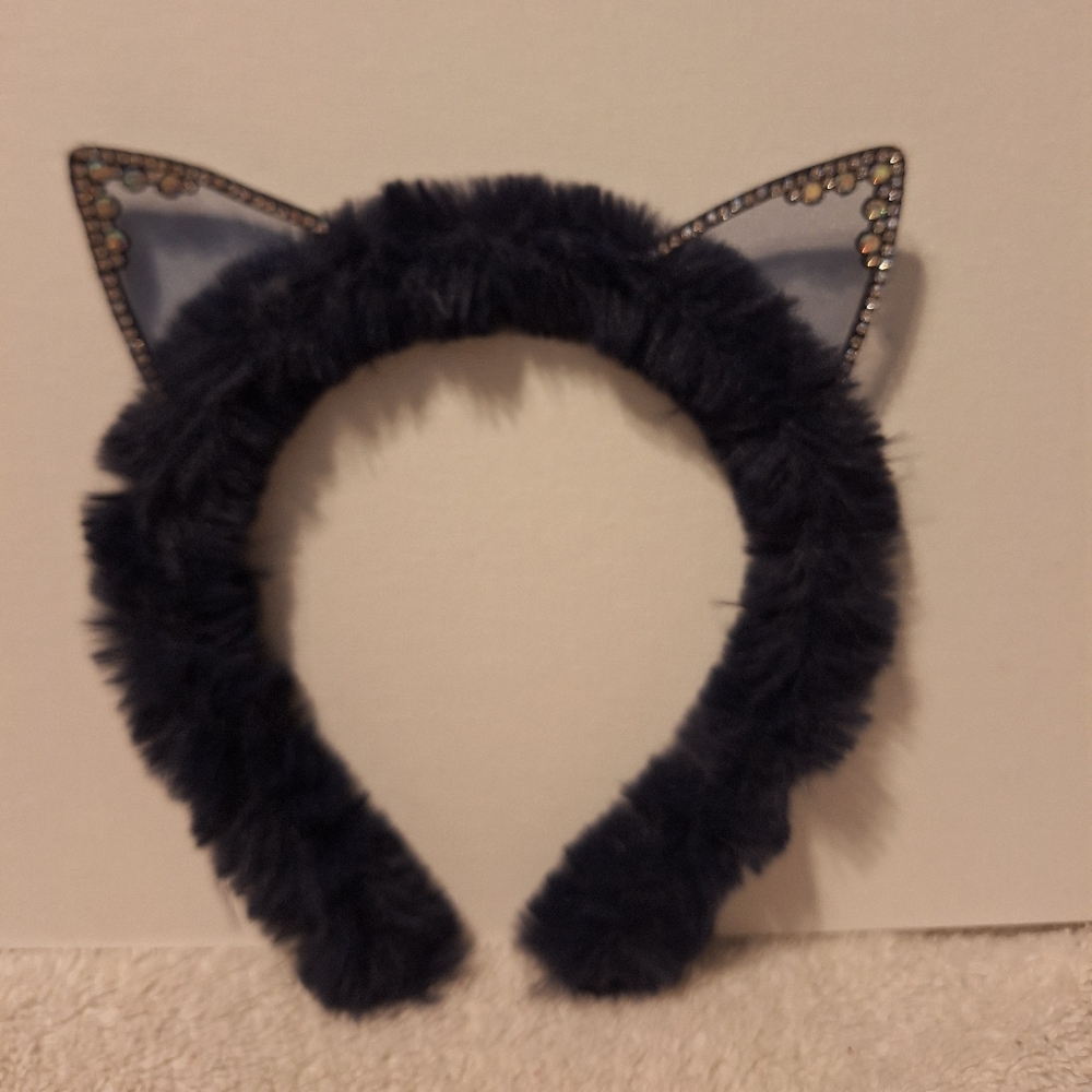 Cat ears Furry headband With Crystal new